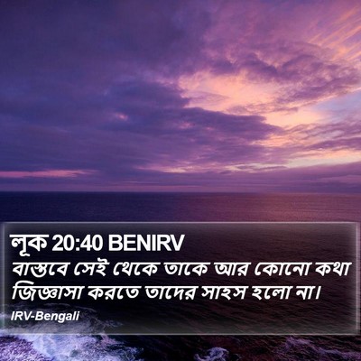 লূক 20:40 BENIRV Bible Verse Image