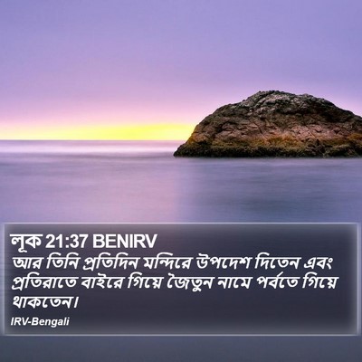 লূক 21:37 BENIRV Bible Verse Image