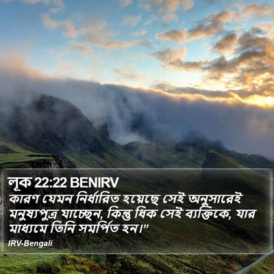 লূক 22:22 BENIRV Bible Verse Image