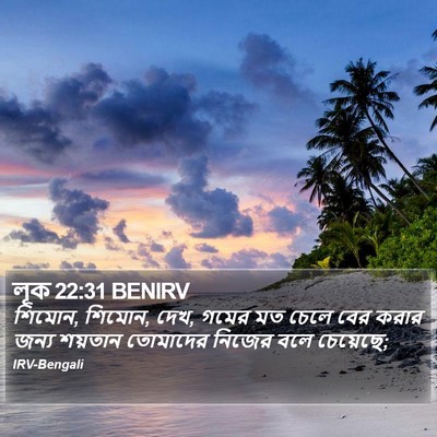 লূক 22:31 BENIRV Bible Verse Image