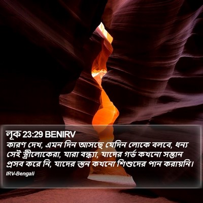 লূক 23:29 BENIRV Bible Verse Image