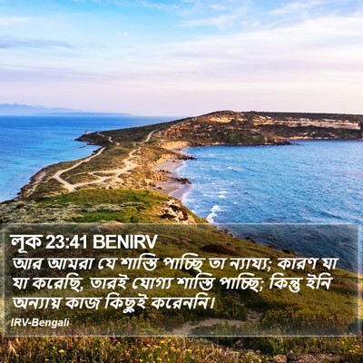 লূক 23:41 BENIRV Bible Verse Image