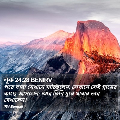 লূক 24:28 BENIRV Bible Verse Image