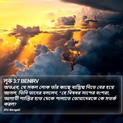 লূক 3:7 BENIRV Bible Verse Image