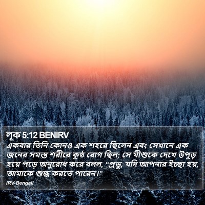 লূক 5:12 BENIRV Bible Verse Image