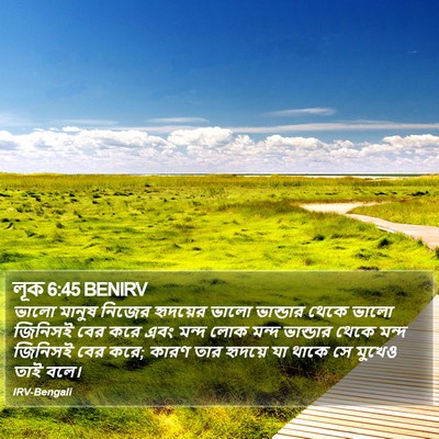 লূক 6:45 BENIRV Bible Verse Image