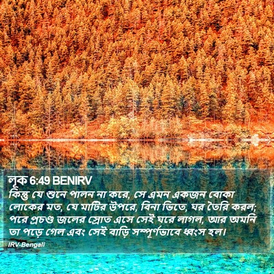লূক 6:49 BENIRV Bible Verse Image