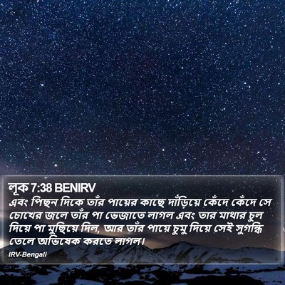 লূক 7:38 BENIRV Bible Verse Image