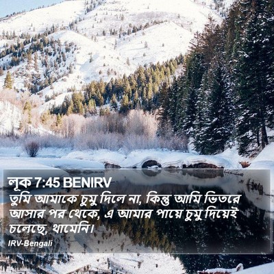 লূক 7:45 BENIRV Bible Verse Image