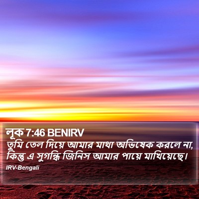 লূক 7:46 BENIRV Bible Verse Image