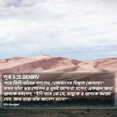 লূক 8:25 BENIRV Bible Verse Image