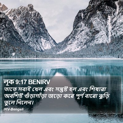 লূক 9:17 BENIRV Bible Verse Image