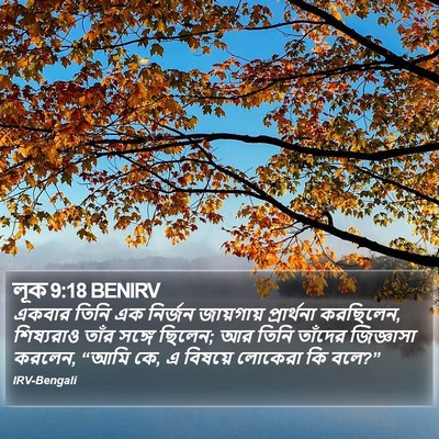লূক 9:18 BENIRV Bible Verse Image