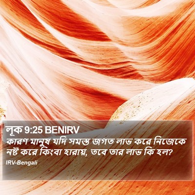 লূক 9:25 BENIRV Bible Verse Image