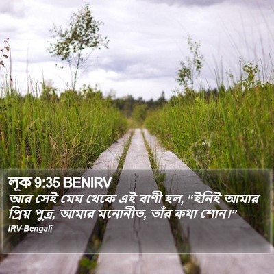 লূক 9:35 BENIRV Bible Verse Image