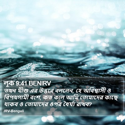 লূক 9:41 BENIRV Bible Verse Image