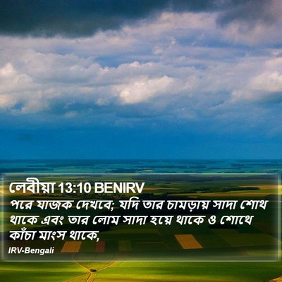 লেবীয়া 13:10 BENIRV Bible Verse Image