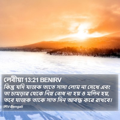 লেবীয়া 13:21 BENIRV Bible Verse Image