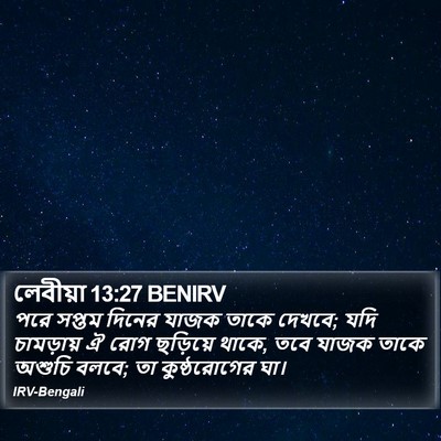 লেবীয়া 13:27 BENIRV Bible Verse Image