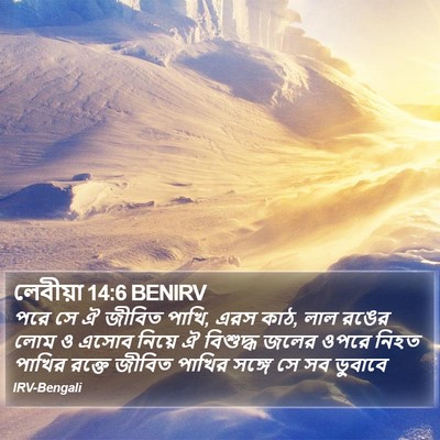 লেবীয়া 14:6 BENIRV Bible Verse Image