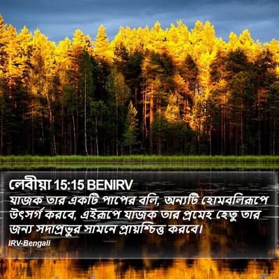 লেবীয়া 15:15 BENIRV Bible Verse Image