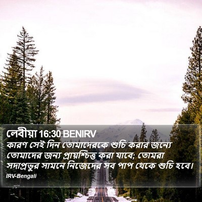 লেবীয়া 16:30 BENIRV Bible Verse Image