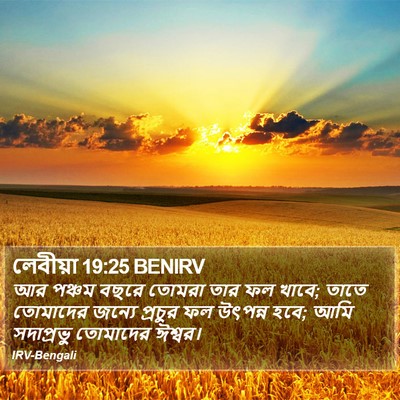 লেবীয়া 19:25 BENIRV Bible Verse Image