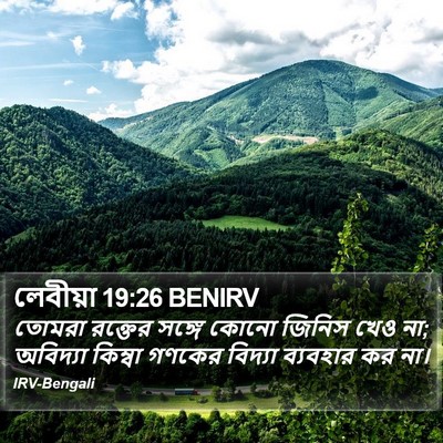 লেবীয়া 19:26 BENIRV Bible Verse Image