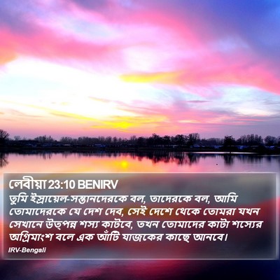 লেবীয়া 23:10 BENIRV Bible Verse Image
