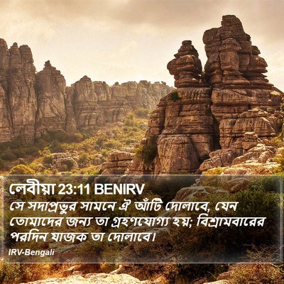 লেবীয়া 23:11 BENIRV Bible Verse Image