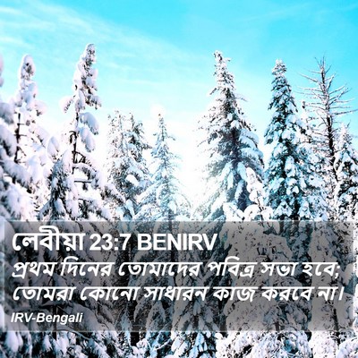 লেবীয়া 23:7 BENIRV Bible Verse Image
