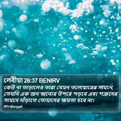 লেবীয়া 26:37 BENIRV Bible Verse Image