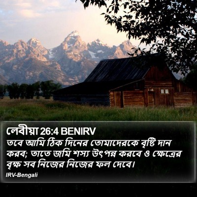 লেবীয়া 26:4 BENIRV Bible Verse Image