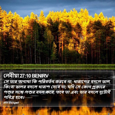 লেবীয়া 27:10 BENIRV Bible Verse Image
