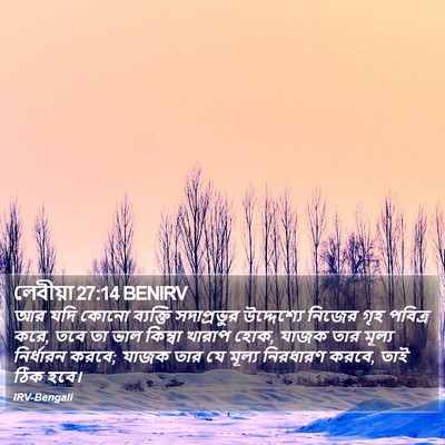 লেবীয়া 27:14 BENIRV Bible Verse Image