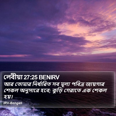 লেবীয়া 27:25 BENIRV Bible Verse Image