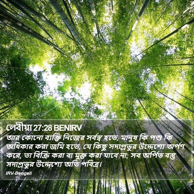 লেবীয়া 27:28 BENIRV Bible Verse Image