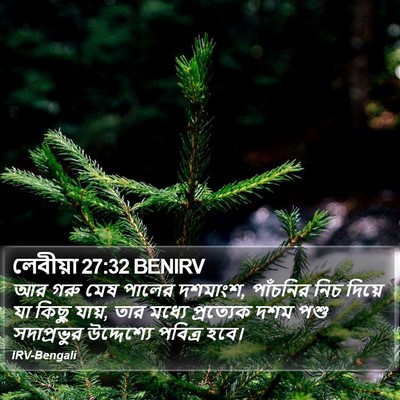 লেবীয়া 27:32 BENIRV Bible Verse Image