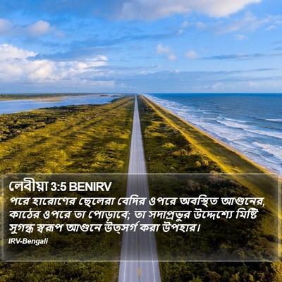 লেবীয়া 3:5 BENIRV Bible Verse Image