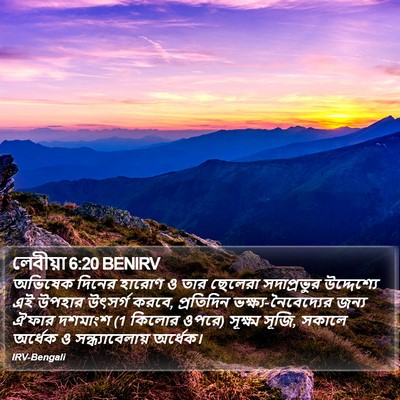 লেবীয়া 6:20 BENIRV Bible Verse Image