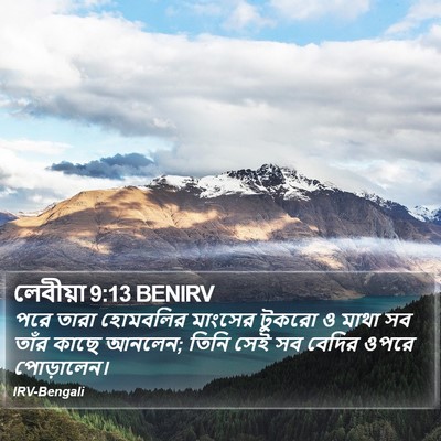 লেবীয়া 9:13 BENIRV Bible Verse Image