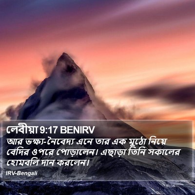 লেবীয়া 9:17 BENIRV Bible Verse Image