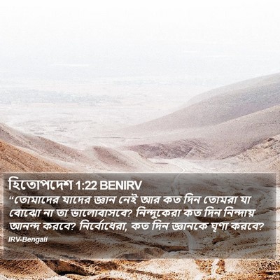 হিতোপদেশ 1:22 BENIRV Bible Verse Image