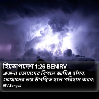 হিতোপদেশ 1:26 BENIRV Bible Verse Image