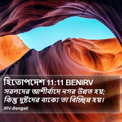 হিতোপদেশ 11:11 BENIRV Bible Verse Image