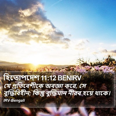 হিতোপদেশ 11:12 BENIRV Bible Verse Image