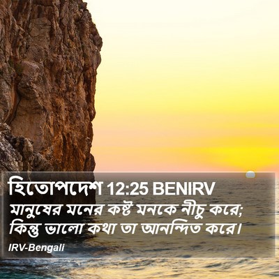 হিতোপদেশ 12:25 BENIRV Bible Verse Image