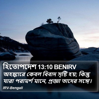 হিতোপদেশ 13:10 BENIRV Bible Verse Image