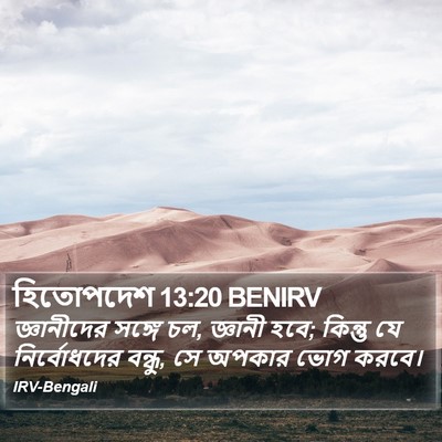 হিতোপদেশ 13:20 BENIRV Bible Verse Image