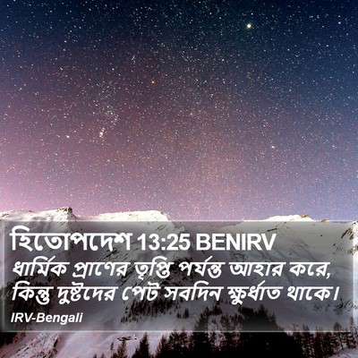 হিতোপদেশ 13:25 BENIRV Bible Verse Image